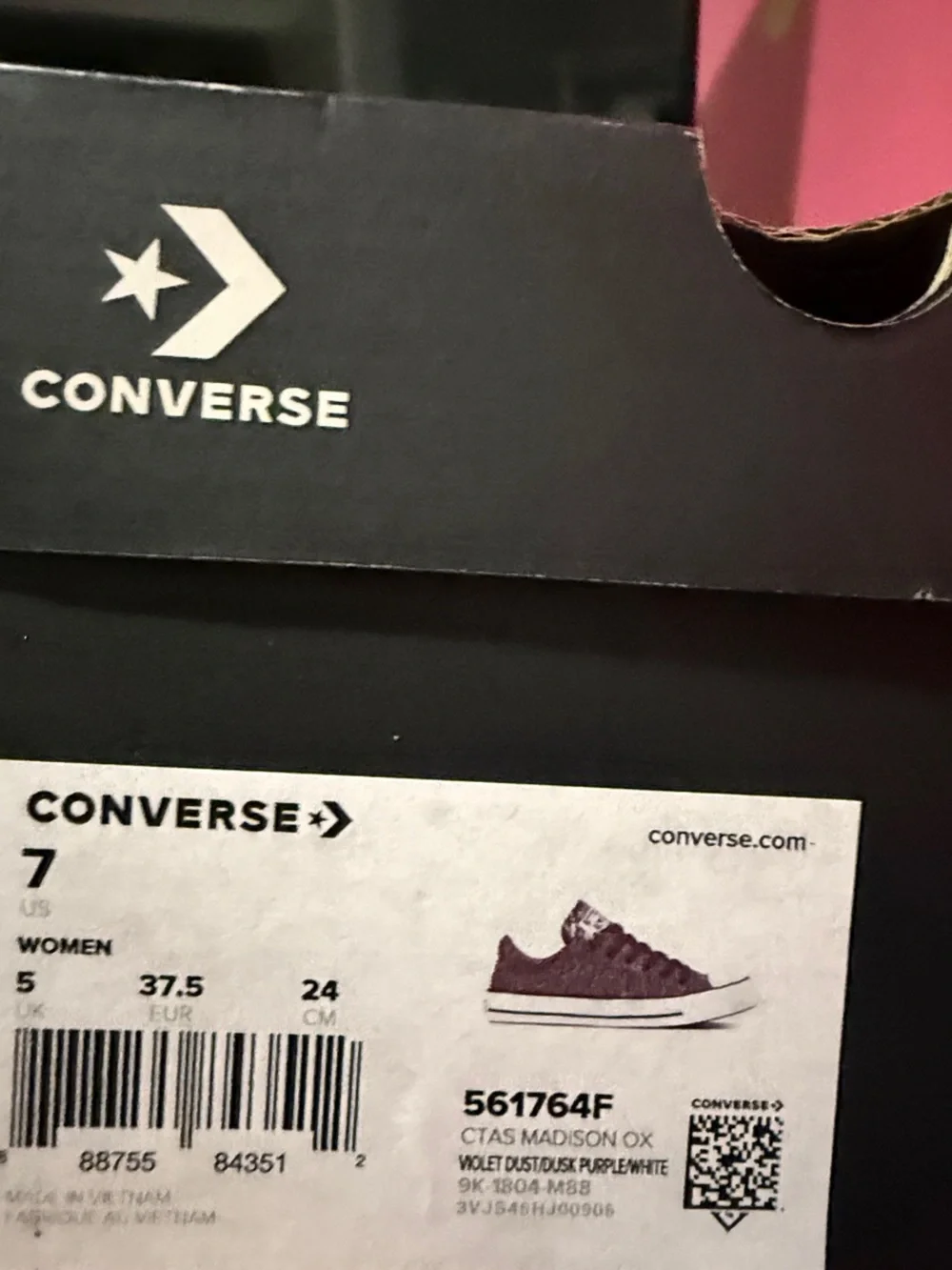 Converse Chuck Taylor All Star Madison Ox Violet Dust Purple Sneakers Size 7